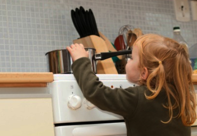 Teach children stove safety; image courtesy Annette Hazard